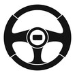 Car steering wheel icon. Simple illustration of steering wheel vector icon for web