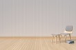 Chairs Modern and book interior of living room,3D rendering
