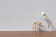 A chair with wooden wall and lamp,3D render