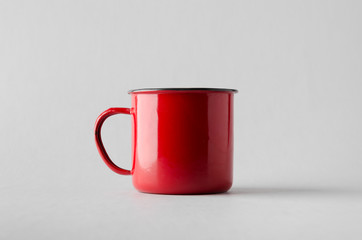 Wall Mural - Red Enamel Mug Mock-Up