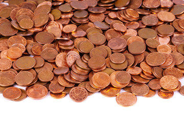 Cents of euro or copper coins