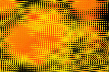 Poster - Waveform star abstract background in yellow orange and black