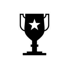 Trophy star icon vector