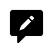 Icon - Sprechblase mit Stift