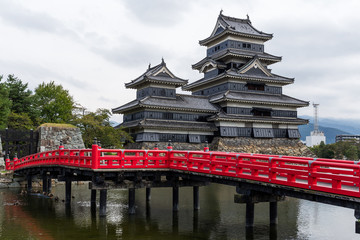 Poster - Matsumoto Castle and bridge in Japan