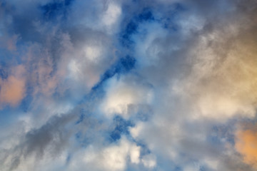 Wall Mural - sunset sunrise clouds on sky, nature landscape background