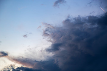 Wall Mural - sunset sunrise clouds on sky, nature landscape background