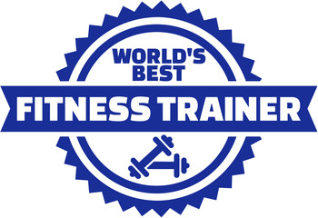 Sticker - World's best fitness trainer button