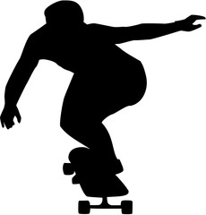 Sticker - Longboard silhouette