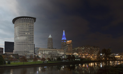 Wall Mural - Cleveland skyline downtown day