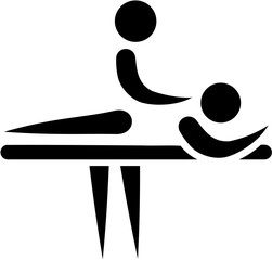 Wall Mural - Physical therapist masseur icon