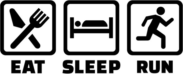 Sticker - Icons for eat sleep run