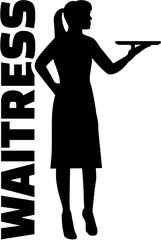 Wall Mural - Waitress with job title