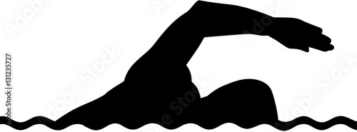 Swimmer silhouette Stock Vector | Adobe Stock