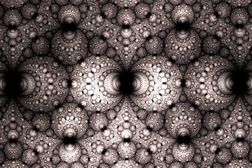 Aufkleber - abstract grey spherical fractal computer generated image