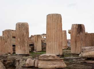 The ancient destroyed building.