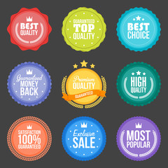 Poster - Collection of modern, flat design styled labels and design elements. Vector