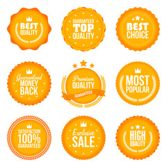 Poster - Collection of modern, flat design styled labels and design elements. Vector