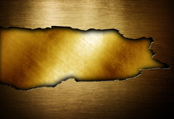 Wall Mural - cracked golden plate background