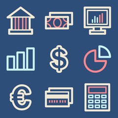 Wall Mural - Finance mobile icon, business vector web sign. Money infographic