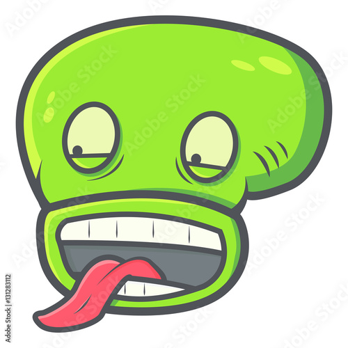 Cartoon Alien Head With Tongue Buy This Stock Vector And Explore Similar Vectors At Adobe Stock Adobe Stock