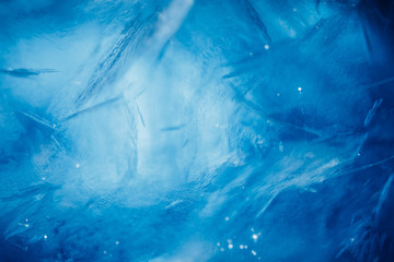 ice background, blue frozen texture