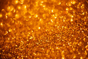 Wall Mural - golden glitter bokeh background