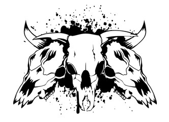 Wall Mural - skulls bulls