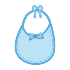 Sticker - bib baby shower related icon image vector illustration design 