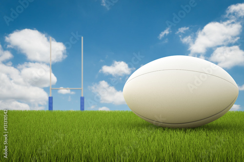 Zdjęcie XXL piłka rugby z postami rugby