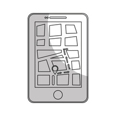 Poster - gps on cellphone screen icon image vector illustration design 