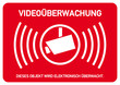 © fotohansel - vss25 VideoSurveillanceSign vss - ks162 Kombi-Schild - VIDEOÜBERWACHUNG - Dieses Objekt wird elektronisch überwacht - DIN A2 A3 A4 Plakat - g4838