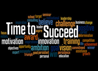 Time to Succeed, word cloud concept 3