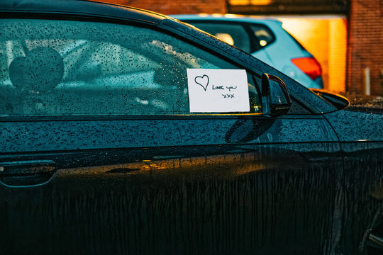 love on the car writing