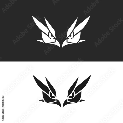 Two Hawk Or Falcon Head Silhouette Logo Buy This Stock