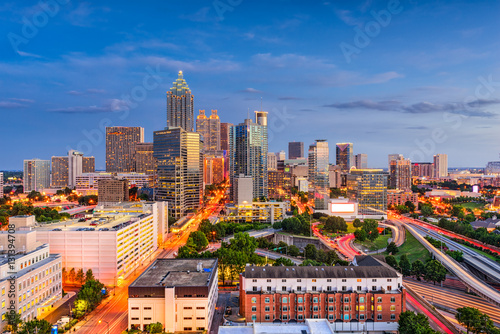 Plakat Atlanta Georgia USA Skyline