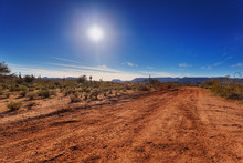 Dirt Road Through Arizona Desert Just Outside Scottsdale