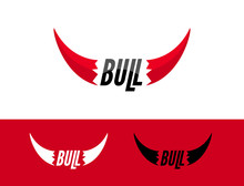Bull Logo Design Template. Flat Bull Logo Sign. Taurus Symbol Element Vector