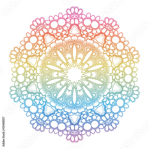 Round rainbow mandala background. - Buy this stock vector ...