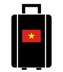 Poster - Drapeau du Vietnam sur une valise