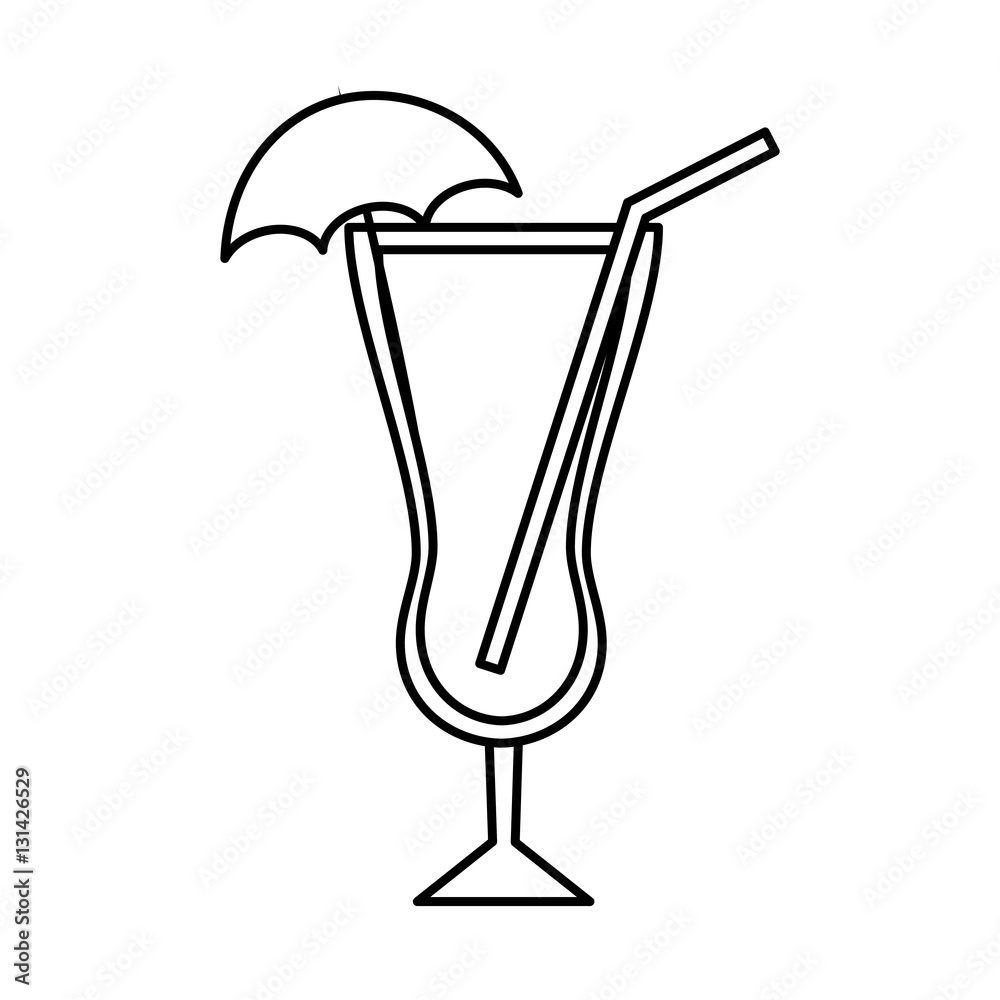 tropical cocktail fresh isolated icon vector illustration design Stock ...