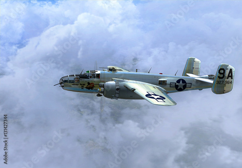 Plakat North American Mitchell B-25J 9B