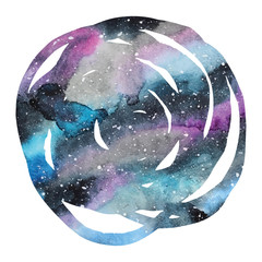 Wall Mural - watercolor galaxy background.