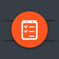 Sticker - checklist icon, completed tasks, goals, results