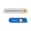 © shaineast - Congratulations to the Happy Valentine's Day. SMS message with e