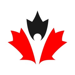 Wall Mural - canada people logo vector. logo template. vector icon.