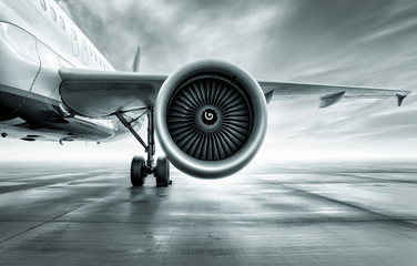 turbine of an airliner