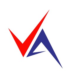Wall Mural - v and a logo vector. logotype.