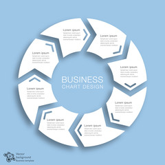 Wall Mural - business chart design 8-step #vector graphic