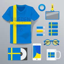 Sweden : National Corporate Products : Vector Illustration